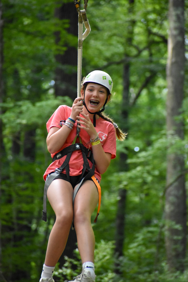 girl on zipline